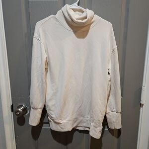 Athleta Womans Creme Turtleneck Sweater